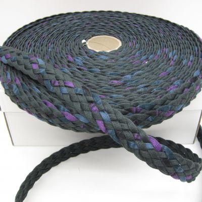 Wooven cord band black/blue/purple