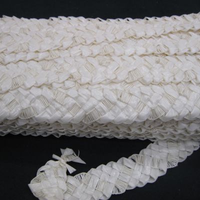 Raffiaband off white