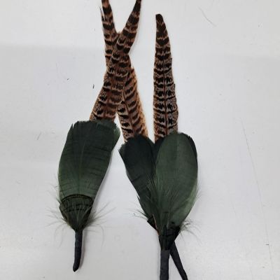 fazantveer met hanenveer